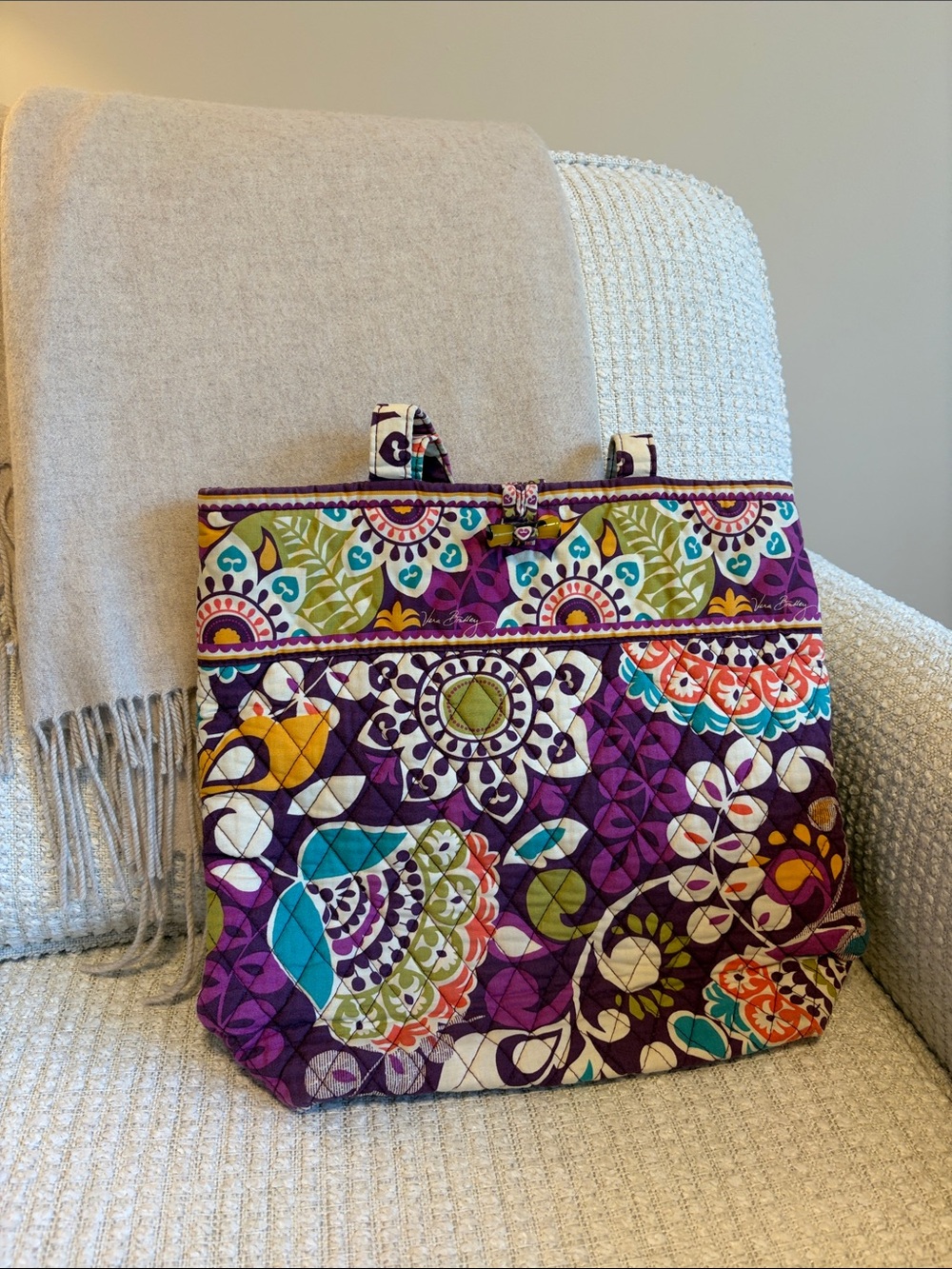 Vera Bradley tote in Plum Crazy